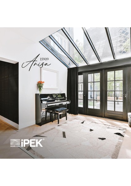Ipek Mekik Halı Anisa Kahve Vizon Geometrik Figürlü Halı fiyatları