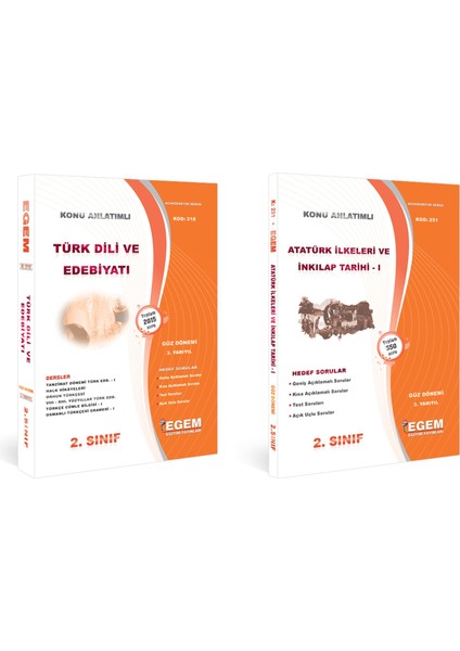 AÖF Açık Öğetim Türk Dili ve Edebiyatı 2. Sınıf Güz Dönemi 3 Dönem Konu ve Soru Set