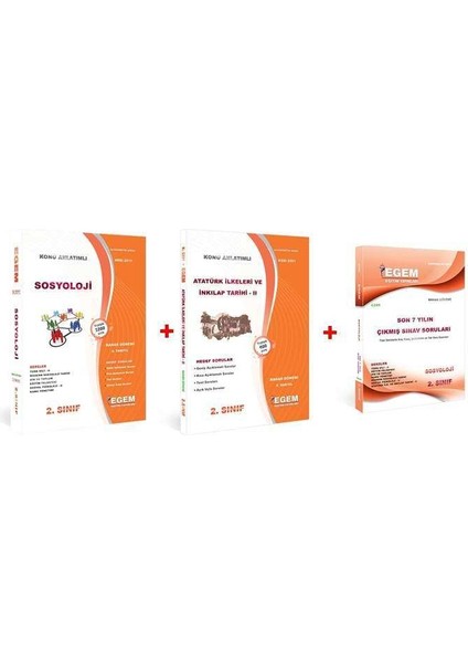 AÖF Açık Öğetim Sosyoloji 2. Sınıf 4 Dönem (Bahar) Konu Anlatımlı Soru Bankası Set +Çıkmış