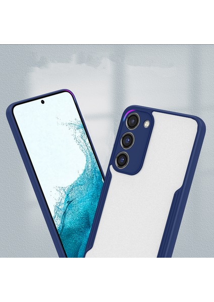 Samsung Galaxy S23 Uyumlu Kılıf Kamera Korumalı Ultra Ince Buzlu Mat Renkli Parfe Silikon Kapak Siyah modelleri