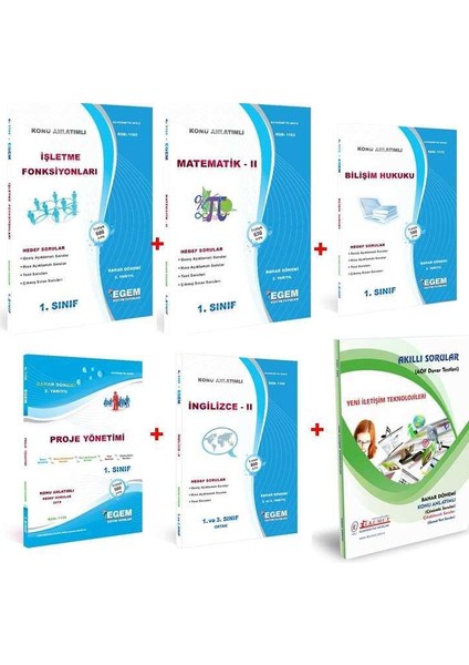 AÖF Açık Öğetim Yönetim Bilişim Sistemleri 1. Sınıf 2 Dönem (Bahar) Konu Anlatımlı Soru Bankası Set