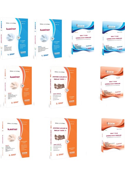 AÖF Açık Öğetim İlahiyat 1 ve 2. Sınıf Güz ve Bahar Dönemleri Konu Soru ve Çıkmış Full Set