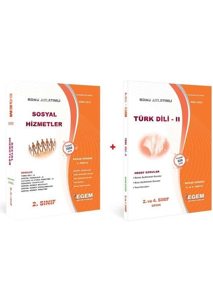 AÖF Açık Öğetim Sosyal Hizmetler 2. Sınıf 4 Dönem (Bahar) Konu Anlatımlı Soru Bankası Set