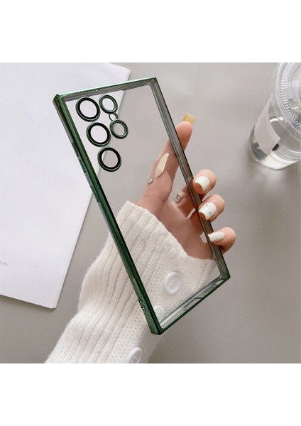 Galaxy S22 Ultra 3D Kamera ve Lens Korumalı Ultra Lüks Plating Razer Silicone Case