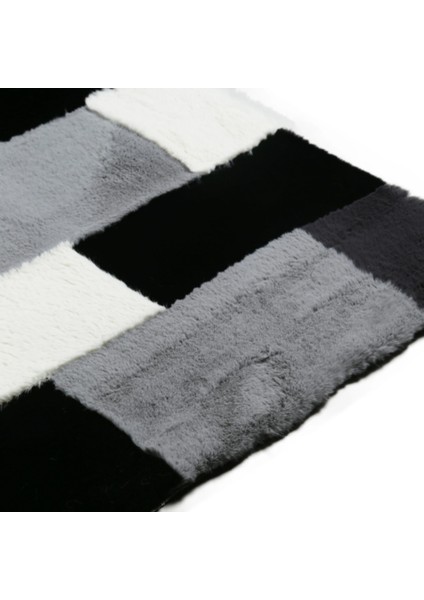 Gri Siyah Peluş Halı 160 x 230 cm modelleri
