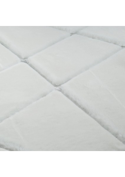 Açık Gri Gümüş Bordürlü Peluş Halı 170 x 240 cm modelleri
