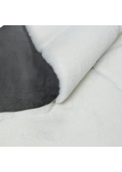 Açık Gri Gümüş Bordürlü Peluş Halı 170 x 240 cm indirimleri