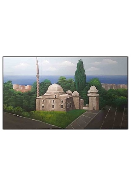 Cami ve Doğa Manzarası Orijinal Yağlı Boya Tablo