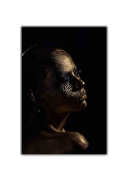 Gold Kadın Kanvas Tablo