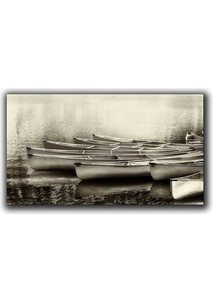 Su Uzerınde Kanolar Kanvas Tablo