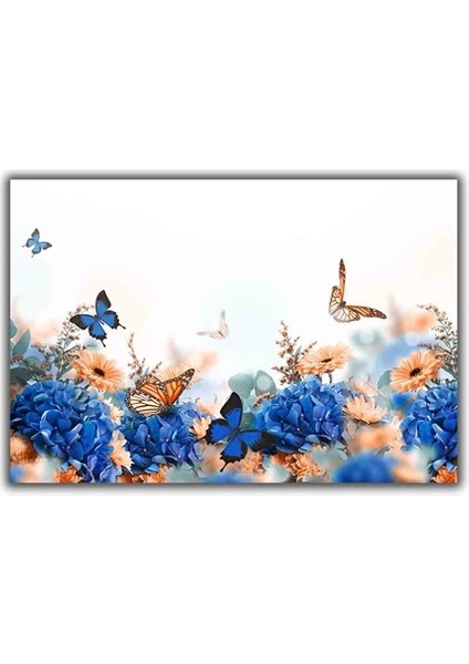 Kelebek Buketi Kanvas Tablo