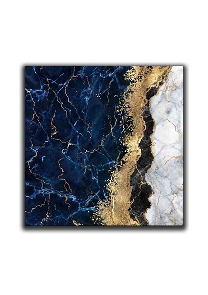 Mavi Soyut Sim Dokulu Kanvas Tablo