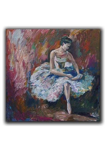 Balerın Yaglı Boya Dokulu Tablo