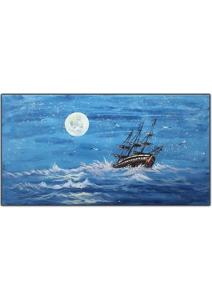 Yelkenli Gemi ve Dalga Orijinal Yağlı Boya Tablo