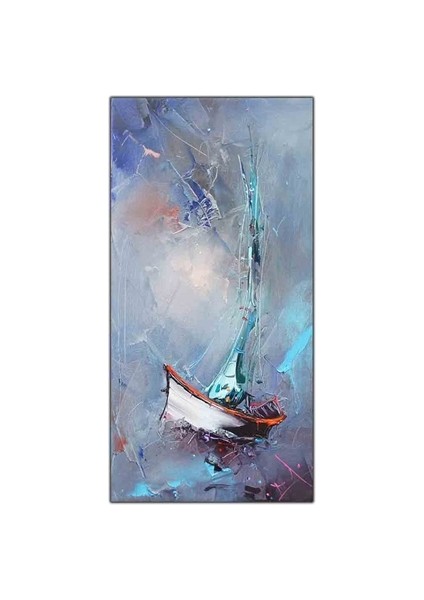 Siyah Şemsiyeli Kadın Yağlı Boya Dokulu Tablo