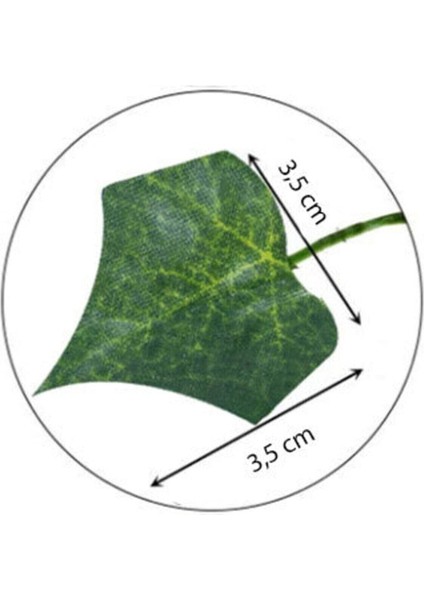 Dekoratif Yeşil Yapraklı Hedera Üçgen Yapay Sarmaşık Çiçek 12'li 230 cm