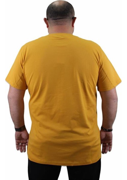 Büyük Beden Basic Tişört 11100 Hardal fiyatları