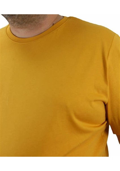 Büyük Beden Basic Tişört 11100 Hardal modelleri