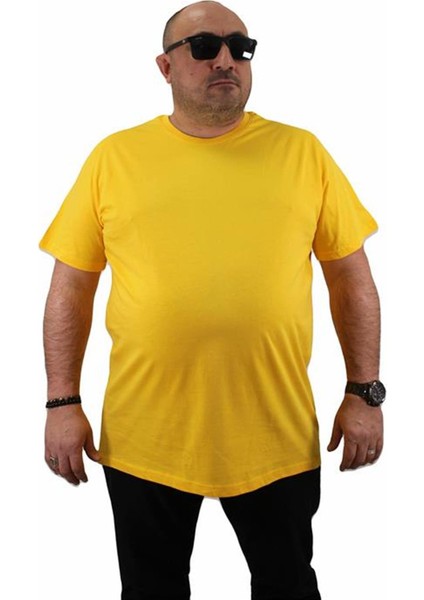 Büyük Beden Basic Tişört 11100 Sarı