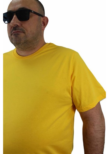Büyük Beden Basic Tişört 11100 Sarı fiyatları