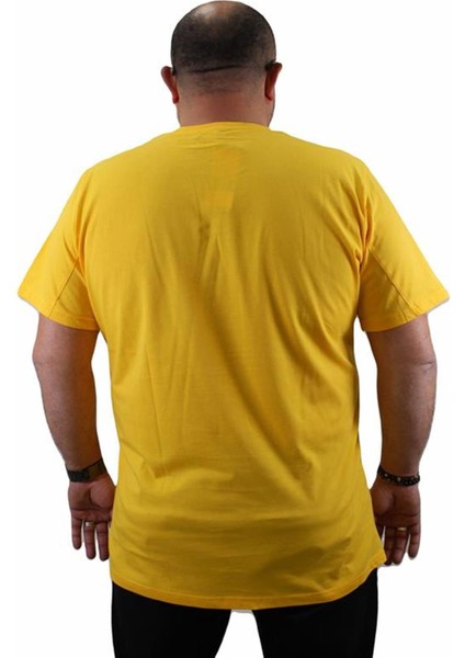 Büyük Beden Basic Tişört 11100 Sarı modelleri