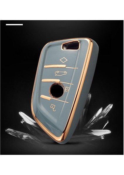 Bmw Anahtarlık Lila Renk Gold Detaylı Anahtar Kılıfı Tpu Şık Tasarım G x Serisi Uyum Car Keychain fırsatları