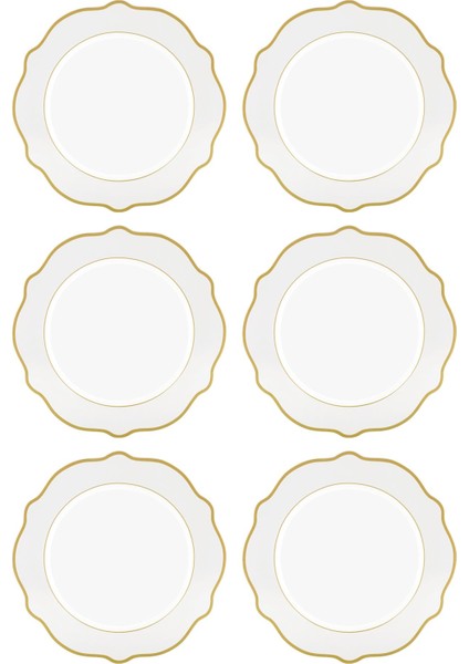 Jaswely Servis Tabağı 6 Parça Beyaz 27 cm fiyatları