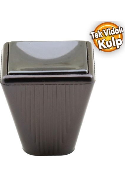 Fonte Düğme Dolap Çekmece Kulpu Kulbu Plastik Füme Tek Vidalı Kulp
