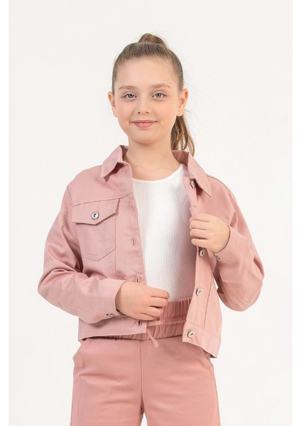 Çocuk Kız Gabardin Ceket D Hopi Kids - Pudra - 13-14 Yaş