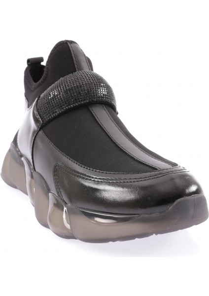104-23Y Kadin Strech Detayli Silver Taş Bantli Sneakers Ayakkabi fiyatları