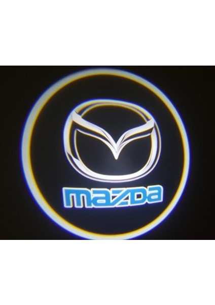 Oto Çizgi Mazda Pilli Kapı Altı LED Hayalet Logo Mesafe Sensörlü 2 Adet