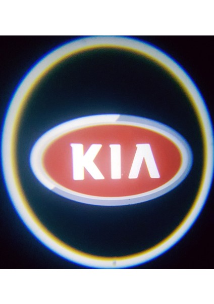 Oto Çizgi Kia Pilli Kapı Altı LED Hayalet Logo Mesafe Sensörlü 2 Adet