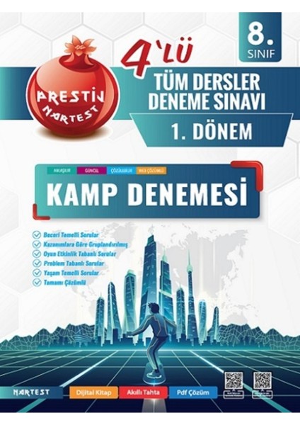 8. Sınıf Tüm Dersler 1. Dönem Mavi Seri 4 Kamp Deneme