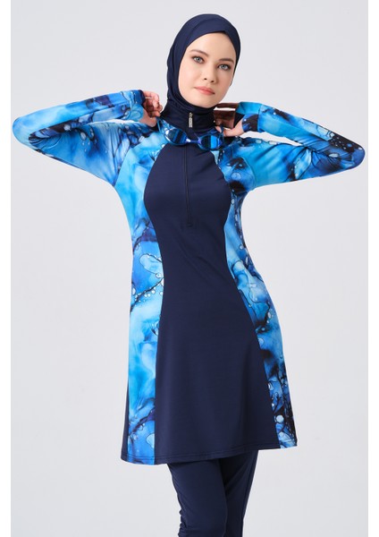 Yüzücü Parmak Geçirmeli Tesettür Mayo modelleri