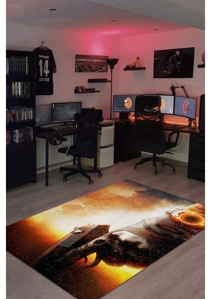 Tom'un Bölümü Dokuma Tabanlı Yıkanabilir Gamer Halısı