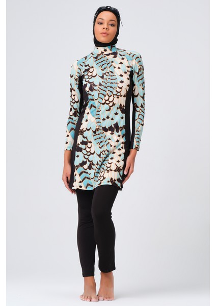 Vadi Dikiş Süslemeli Tesettür Mayo