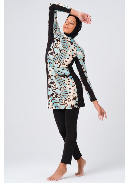 Vadi Dikiş Süslemeli Tesettür Mayo modelleri