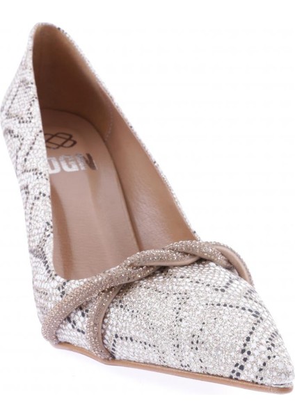 AKT-01-23Y Kadin Silver Taşli Burgu Bantli Abiye Ayakkabi fiyatları