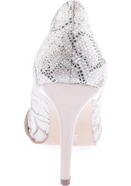 AKT-01-23Y Kadin Silver Taşli Burgu Bantli Abiye Ayakkabi fırsatları