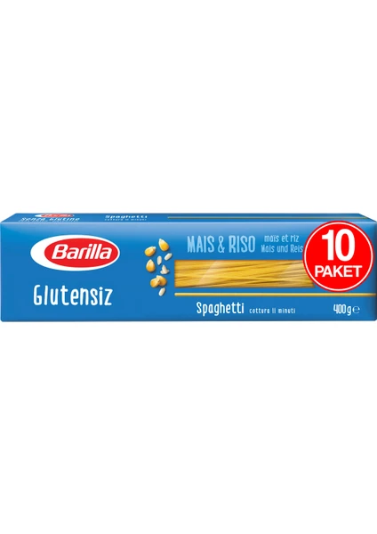 Glutensiz Spaghetti Makarna 400 G 10 Paket