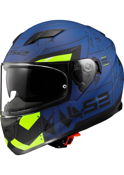 Stream Evo Max Mat Mavi - Sarı Kask