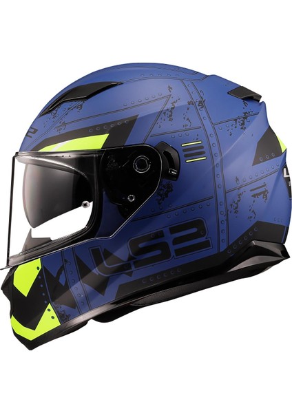 Stream Evo Max Mat Mavi - Sarı Kask modelleri