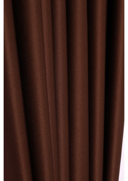 Kahverengi Black Out Karartma Projeksiyon Yatak Odası Pilesiz Tek Kanat Perde modelleri