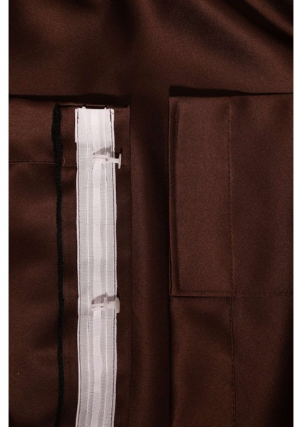 Kahverengi Black Out Karartma Projeksiyon Yatak Odası Pilesiz Tek Kanat Perde fırsatları