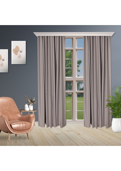 Gri Black Out Karartma Projeksiyon Yatak Odası 1-2 Seyrek Pile Tek Kanat Perde indirimleri