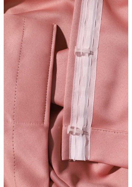 Gül Kurusu Black Out Karartma Projeksiyon Yatak Odası Pilesiz Tek Kanat Perde indirimleri