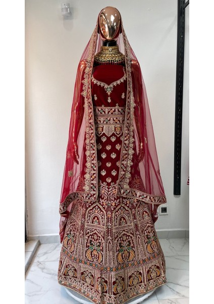 Aashivs Collection Kına Elbisesi - Hint Elbisesi - Kaftan - Lehenga