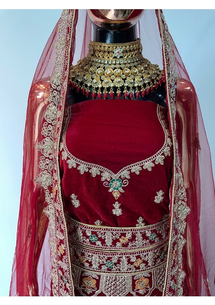 Aashivs Collection Kına Elbisesi - Hint Elbisesi - Kaftan - Lehenga