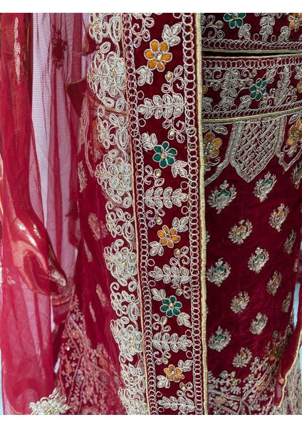 Aashivs Collection Kına Elbisesi - Hint Elbisesi - Kaftan - Lehenga