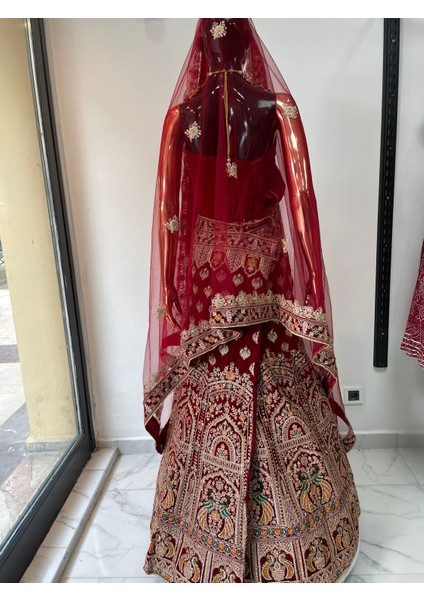 Aashivs Collection Kına Elbisesi - Hint Elbisesi - Kaftan - Lehenga